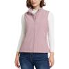 image33000ft Womens Running Vest Fleece Lined Zip Up Windproof Lightweight Softshell Vests Outerwear for Golf Hiking SportsRose Red