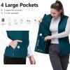 image33000ft Womens Running Vest Fleece Lined Zip Up Windproof Lightweight Softshell Vests Outerwear for Golf Hiking SportsTeal