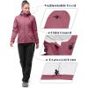 image33000ft Womens Softshell Jacket Fleece Lined Warm Jacket Light Hooded Windproof Coat for Outdoor HikingBerry Red