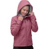 image33000ft Womens Softshell Jacket Fleece Lined Warm Jacket Light Hooded Windproof Coat for Outdoor HikingBerry Red
