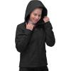 image33000ft Womens Softshell Jacket Fleece Lined Warm Jacket Light Hooded Windproof Coat for Outdoor HikingBlack