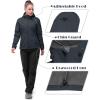 image33000ft Womens Softshell Jacket Fleece Lined Warm Jacket Light Hooded Windproof Coat for Outdoor HikingBlack Melange