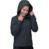 image33000ft Womens Softshell Jacket Fleece Lined Warm Jacket Light Hooded Windproof Coat for Outdoor HikingBlack Melange
