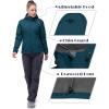 image33000ft Womens Softshell Jacket Fleece Lined Warm Jacket Light Hooded Windproof Coat for Outdoor HikingDark Cyan