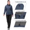 image33000ft Womens Softshell Jacket Fleece Lined Warm Jacket Light Hooded Windproof Coat for Outdoor HikingGrey Blue