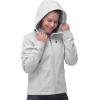 image33000ft Womens Softshell Jacket Fleece Lined Warm Jacket Light Hooded Windproof Coat for Outdoor HikingIce Grey