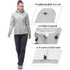 image33000ft Womens Softshell Jacket Fleece Lined Warm Jacket Light Hooded Windproof Coat for Outdoor HikingIce Grey
