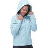 image33000ft Womens Softshell Jacket Fleece Lined Warm Jacket Light Hooded Windproof Coat for Outdoor HikingLight Blue