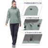 image33000ft Womens Softshell Jacket Fleece Lined Warm Jacket Light Hooded Windproof Coat for Outdoor HikingLight Green