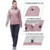 image33000ft Womens Softshell Jacket Fleece Lined Warm Jacket Light Hooded Windproof Coat for Outdoor HikingLight Pink