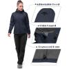 image33000ft Womens Softshell Jacket Fleece Lined Warm Jacket Light Hooded Windproof Coat for Outdoor HikingMidnight Blue Heather