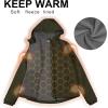 image33000ft Womens Softshell Jacket Fleece Lined Warm Jacket Light Hooded Windproof Coat for Outdoor HikingTaupe Green