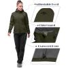 image33000ft Womens Softshell Jacket Fleece Lined Warm Jacket Light Hooded Windproof Coat for Outdoor HikingTaupe Green