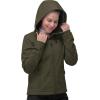 image33000ft Womens Softshell Jacket Fleece Lined Warm Jacket Light Hooded Windproof Coat for Outdoor HikingTaupe Green