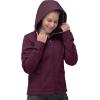 image33000ft Womens Softshell Jacket Fleece Lined Warm Jacket Light Hooded Windproof Coat for Outdoor HikingWine Red