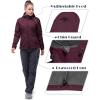 image33000ft Womens Softshell Jacket Fleece Lined Warm Jacket Light Hooded Windproof Coat for Outdoor HikingWine Red