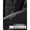 image33000ft Womens Softshell Long Jacket with Hood Fleece Lined Windproof Warm up Waterproof WindbreakerDarkgrey Melange