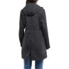 image33000ft Womens Softshell Long Jacket with Hood Fleece Lined Windproof Warm up Waterproof WindbreakerDarkgrey Melange