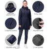 image33000ft Womens Softshell Long Jacket with Hood Fleece Lined Windproof Warm up Waterproof WindbreakerDeep Blue