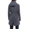 image33000ft Womens Softshell Long Jacket with Hood Fleece Lined Windproof Warm up Waterproof WindbreakerGrey