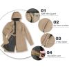 image33000ft Womens Softshell Long Jacket with Hood Fleece Lined Windproof Warm up Waterproof WindbreakerKhaki