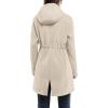 image33000ft Womens Softshell Long Jacket with Hood Fleece Lined Windproof Warm up Waterproof WindbreakerLight Khaki
