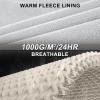 image33000ft Womens Softshell Long Jacket with Hood Fleece Lined Windproof Warm up Waterproof WindbreakerLight Khaki