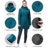 image33000ft Womens Softshell Long Jacket with Hood Fleece Lined Windproof Warm up Waterproof WindbreakerModern Blue