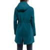 image33000ft Womens Softshell Long Jacket with Hood Fleece Lined Windproof Warm up Waterproof WindbreakerModern Blue
