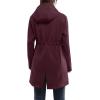 image33000ft Womens Softshell Long Jacket with Hood Fleece Lined Windproof Warm up Waterproof WindbreakerRed Wine