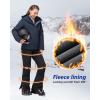 image33000ft Womens Softshell Snow Pants Waterproof Warm Ski Pants Insulated Ripstop Snowboard Winter PantsBlack
