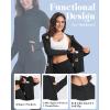 image33000ft Womens UPF 50 Sun Protection Jacket Lightweight Hoodie Zip Long Sleeve Athletic Shirt for Hiking RunningDark Black