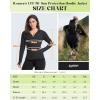 image33000ft Womens UPF 50 Sun Protection Jacket Lightweight Hoodie Zip Long Sleeve Athletic Shirt for Hiking RunningDark Black