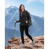 image33000ft Womens UPF 50 Sun Protection Jacket Lightweight Hoodie Zip Long Sleeve Athletic Shirt for Hiking RunningDark Black