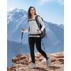 image33000ft Womens UPF 50 Sun Protection Jacket Lightweight Hoodie Zip Long Sleeve Athletic Shirt for Hiking RunningLight Grey