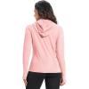 image33000ft Womens UPF 50 Sun Protection Jacket Lightweight Hoodie Zip Long Sleeve Athletic Shirt for Hiking RunningPink