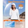 image33000ft Womens UPF 50 Sun Protection Jacket Lightweight Hoodie Zip Long Sleeve Athletic Shirt for Hiking RunningSnow White
