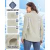 image33000ft Womens UPF 50 UV Long Sleeve Sun Protection Safari Shirts Quick Dry Outdoor Fishing Hiking Travel ShirtKhaki