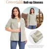 image33000ft Womens UPF 50 UV Long Sleeve Sun Protection Safari Shirts Quick Dry Outdoor Fishing Hiking Travel ShirtKhaki
