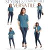 image33000ft Womens UPF 50 UV Long Sleeve Sun Protection Safari Shirts Quick Dry Outdoor Fishing Hiking Travel ShirtOcean Blue