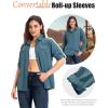 image33000ft Womens UPF 50 UV Long Sleeve Sun Protection Safari Shirts Quick Dry Outdoor Fishing Hiking Travel ShirtOcean Blue