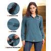 image33000ft Womens UPF 50 UV Long Sleeve Sun Protection Safari Shirts Quick Dry Outdoor Fishing Hiking Travel ShirtOcean Blue