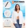 image33000ft Womens UPF 50 UV Long Sleeve Sun Protection Safari Shirts Quick Dry Outdoor Fishing Hiking Travel ShirtWhite