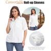 image33000ft Womens UPF 50 UV Long Sleeve Sun Protection Safari Shirts Quick Dry Outdoor Fishing Hiking Travel ShirtWhite