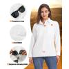 image33000ft Womens UPF 50 UV Long Sleeve Sun Protection Safari Shirts Quick Dry Outdoor Fishing Hiking Travel ShirtWhite