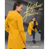 image33000ft Womens Waterproof Long Rain Coats Packable Rain Jacket with Hood Trench Coats WindbreakerAmber Gold