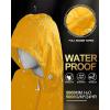 image33000ft Womens Waterproof Long Rain Coats Packable Rain Jacket with Hood Trench Coats WindbreakerAmber Gold