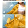 image33000ft Womens Waterproof Long Rain Coats Packable Rain Jacket with Hood Trench Coats WindbreakerAmber Gold
