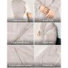 image33000ft Womens Waterproof Long Rain Coats Packable Rain Jacket with Hood Trench Coats WindbreakerBeige