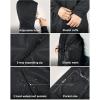 image33000ft Womens Waterproof Long Rain Coats Packable Rain Jacket with Hood Trench Coats WindbreakerBlack